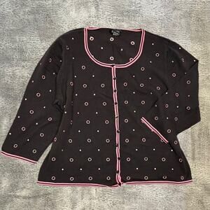 Peck & peck vintage polka dot cardigan